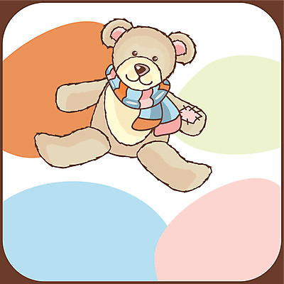 EPS 해외이미지 백그라운드 일러스트 사람없음 목도리 곰인형 동물인형 해외202004 해외202105 해외일러스트 잡화 인형 파일형식 벡터