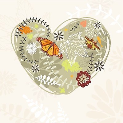 EPS 해외이미지 꽃 나비 백그라운드 낙엽 두마리 꽃무늬 일러스트 사람없음 연두색 하트 해외202004 해외202105 해외일러스트 모양 식물 곤충 잎 2 무늬 초록색 파일형식 벡터