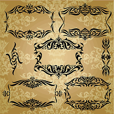 EPS 해외이미지 디자인 꽃 실루엣 선 백그라운드 잎 일러스트 추상 프레임 장식 세트 검은색 수확 골동품 나뭇가지 화려 우아함 수집 심볼 사인 조립 귀족 엘리먼트 국경 해외202004 해외202105 해외일러스트 나무 식물 컬러 컨셉 무늬 농업 촬영기법 파일형식 벡터