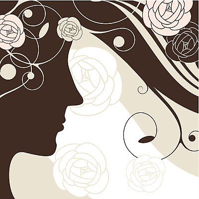 EPS 해외이미지 꽃 실루엣 꽃무늬 일러스트 프레임 사람모양 사람없음 갈색 베이지색 해외202004 해외202105 해외일러스트 모양 식물 컬러 무늬 촬영기법 파일형식 벡터