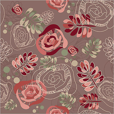 EPS 해외이미지 꽃 백그라운드 잎 꽃무늬 패턴 일러스트 사람없음 라인아트 해외202004 해외202105 해외일러스트 식물 선 무늬 파일형식 벡터