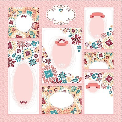 EPS 해외이미지 디자인 꽃 분홍색 결혼 일러스트 프레임 사람없음 세트 사각형 하트 원형 청첩장 해외202004 해외202105 해외일러스트 모양 도형 식물 컬러 카드_감사 이벤트 파일형식 벡터