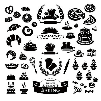 EPS 해외이미지 디자인 실루엣 일러스트 피자 요리사모자 막대사탕 사람없음 케이크 파이팅 도넛 컵케이크 밀 크루아상 식빵 밀대 알사탕 엘리먼트 브레첼 2단케이크 해외202004 해외202105 해외일러스트 모자_잡화 빵 모션 주방용품 디저트 곡류 패스트푸드 서양음식 촬영기법 사탕 요리사 파일형식 벡터