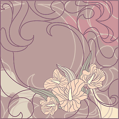 EPS 해외이미지 꽃 잎 꽃무늬 일러스트 프레임 사람없음 자주색 해외202004 해외202105 해외일러스트 식물 컬러 무늬 파일형식 벡터