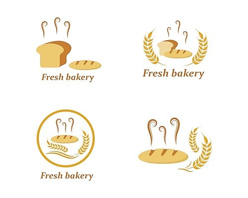 EPS 해외이미지 빵 일러스트 디저트 사람없음 빵집 밀 심볼 식빵 해외202105 해외일러스트 음식 곡류 상점 파일형식 벡터