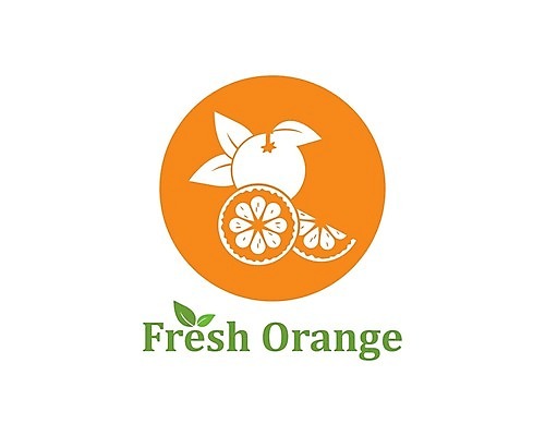 EPS 해외이미지 디자인 백그라운드 잎 오렌지 일러스트 사람없음 신선 심볼 해외202105 해외일러스트 식물 과일 파일형식 벡터