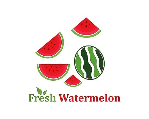EPS 해외이미지 디자인 백그라운드 일러스트 수박 사람없음 빨간색 신선 심볼 슬라이스 수박조각 해외202105 해외일러스트 컬러 조각 과일 파일형식 벡터