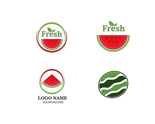 EPS 해외이미지 디자인 백그라운드 일러스트 수박 사람없음 빨간색 신선 심볼 수박조각 해외202105 해외일러스트 컬러 조각 과일 파일형식 벡터