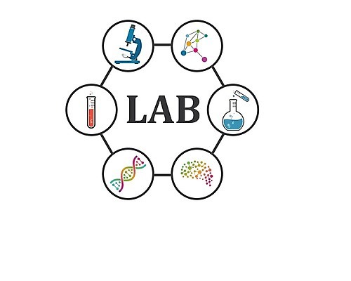 EPS 해외이미지 디자인 과학 일러스트 현미경 실험 사람없음 실험실 DNA 심볼 플라스크 시험관 해외202105 해외일러스트 실험기구 생명공학 파일형식 벡터