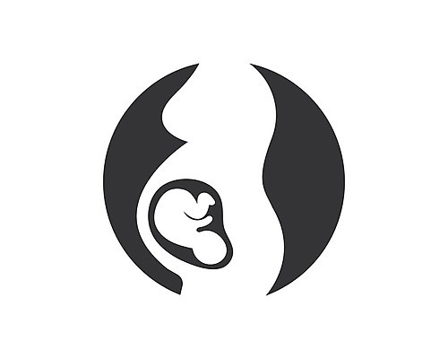 EPS 해외이미지 일러스트 사람없음 임산부 임신 원형 태아 해외202105 해외일러스트 도형 파일형식 벡터