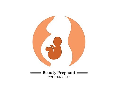 EPS 해외이미지 일러스트 사람없음 임산부 임신 원형 태아 해외202105 해외일러스트 도형 파일형식 벡터