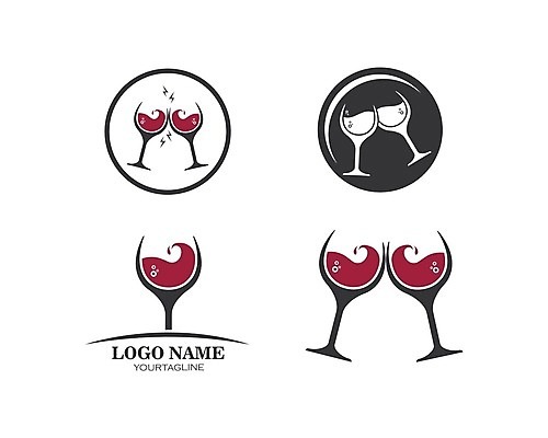 EPS 해외이미지 와인잔 일러스트 사람없음 와인 원형 레드와인 심볼 건배 해외202105 해외일러스트 도형 술잔 주류 파일형식 벡터