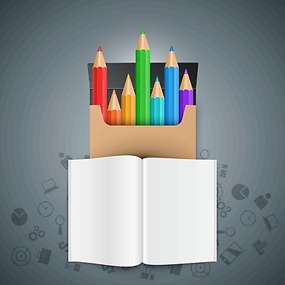 EPS 해외이미지 디자인 백그라운드 일러스트 그래프 추상 아이디어 사람없음 그래픽 스터디 연필 노란색 자료 인포그래픽 정보 오브젝트 그림 지우개 레이아웃 심플 단계 해외202004 해외202105 해외일러스트 컬러 컨셉 무늬 학용품 학습 필기구 파일형식 벡터