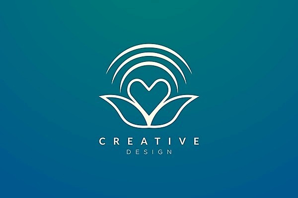 EPS 해외이미지 일러스트 비즈니스 나뭇잎 사람없음 하트 심플 해외202105 해외일러스트 모양 잎 파일형식 벡터