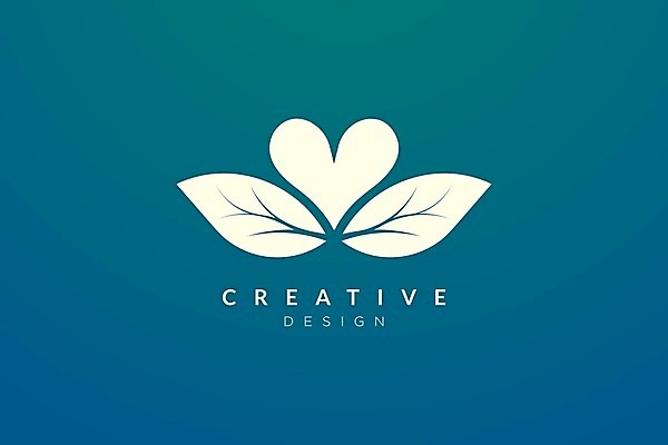 EPS 해외이미지 일러스트 비즈니스 나뭇잎 사람없음 하트 심플 해외202105 해외일러스트 모양 잎 파일형식 벡터