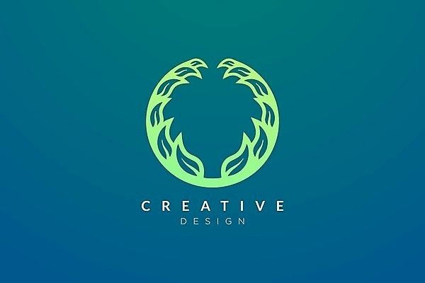 EPS 해외이미지 잎 일러스트 비즈니스 사람없음 원형 심플 월계수 해외202105 해외일러스트 도형 식물 파일형식 벡터