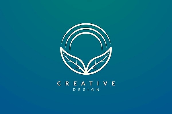 EPS 해외이미지 잎 곡선 일러스트 비즈니스 사람없음 심플 해외202105 해외일러스트 식물 선 파일형식 벡터