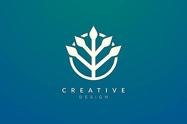 EPS 해외이미지 식물 일러스트 비즈니스 사람없음 원형 심플 잎줄기 해외202105 해외일러스트 도형 줄기 파일형식 벡터