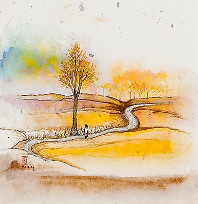 JPG 계절 여자 꽃 길 백그라운드 단풍 낙엽 일러스트 자연 한명 사람 풍경 가을 시골 시화 시골길 여자만 여자한명만 가을배경 국내일러스트 식물 1 잎 생태계 파일형식 가을_계절