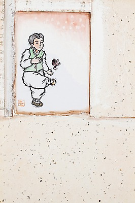 JPG 한국전통 남자 어린이 백그라운드 일러스트 놀이 한명 사람 소년 전통놀이 공백 전통의상 한복 시화 제기_놀이 제기차기 남자만 남자한명만 어린이만 소년만 소년한명만 국내일러스트 1 전통 한국 놀이용품 파일형식