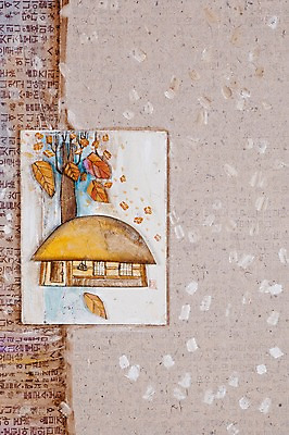 JPG 계절 백그라운드 단풍 낙엽 일러스트 자연 주택 초가집 한글 사람없음 공백 가을 시화 가을배경 국내일러스트 문자 잎 한옥 건물 생태계 파일형식 가을_계절