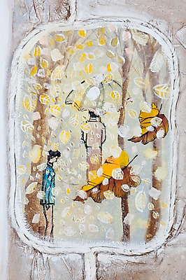 JPG 나무 식물 계절 남자 백그라운드 단풍 낙엽 일러스트 우산 자연 사람 성인 두명 가을 시화 남자만 성인남자만 성인만 가을배경 국내일러스트 잎 생태계 파일형식 가을_계절