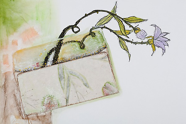 JPG 식물 꽃 줄기 백그라운드 잎 일러스트 봉투 편지봉투 사람없음 보라색 두송이 시화 국내일러스트 컬러 2 편지 파일형식