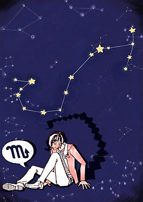 PSD 캐릭터 남자 별 일러스트 하늘 한명 사람 별자리 전갈 심볼 별자리캐릭터 꼬리 전갈자리 남자만 남자한명만 일러캐릭터 자연요소 1 절지류 파일형식