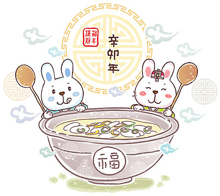 EPS 동물 캐릭터 그릇 음식 동물캐릭터 두마리 일러스트 전통캐릭터 근하신년 새해 미소 웃음 사람없음 숟가락 전통음식 십이지신 토끼띠 토끼 사발 전통의상 한복 신년캐릭터 토끼캐릭터 국 떡국 신묘년 국내일러스트 일러캐릭터 한국전통 전통 식기 한식 2 포유류 수저 표정 반려동물 사기그릇 2011년 파일형식 벡터