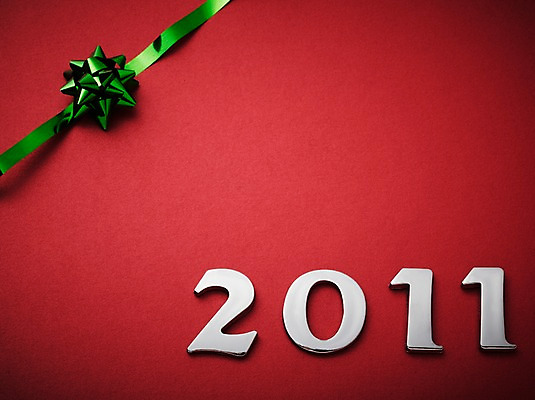 포토 JPG 스튜디오촬영 리본 종이 백그라운드 포장 새해 실내 사람없음 장식 숫자 오브젝트 2011년 국내포토 문자 내부 연도 파일형식