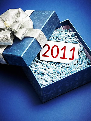 포토 JPG 스튜디오촬영 리본 포장 새해 실내 선물 사람없음 선물상자 상자 숫자 오브젝트 2011년 새해선물 국내포토 문자 내부 연도 파일형식 명절선물