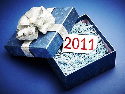 포토 JPG 스튜디오촬영 리본 포장 새해 실내 선물 사람없음 선물상자 상자 숫자 오브젝트 2011년 새해선물 국내포토 문자 내부 연도 파일형식 명절선물