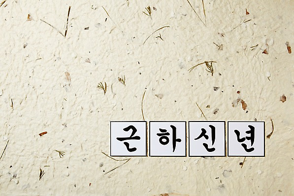 포토 JPG 스튜디오촬영 문자 종이 근하신년 새해 실내 사람없음 한지 오브젝트 국내포토 내부 파일형식