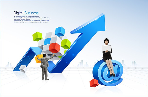 전신 PSD 편집이미지 여자 남자 화살표 중년 비즈니스 중년라이프 서기 사람 앉기 두명 뒷모습 노트북 비즈니스맨 비즈니스우먼 큐브 디지털비즈니스 골뱅이기호 중년만 이미지편집 라이프스타일 기호 뷰포인트 모션 성인 전자제품 직장인 성인만 파일형식