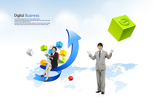 전신 PSD 편집이미지 여자 남자 화살표 중년 세계지도 인터넷 비즈니스 중년라이프 서기 사람 앉기 두명 비즈니스맨 비즈니스우먼 큐브 디지털비즈니스 중년만 이미지편집 라이프스타일 지도 모션 성인 세계 직장인 성인만 파일형식