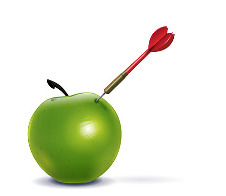 EPS 아이콘 1 비즈니스 입체아이콘 디테일아이콘 사람없음 한개 사과 비즈니스아이콘 다트핀 2D아이콘 과일 다트 입체 파일형식 벡터