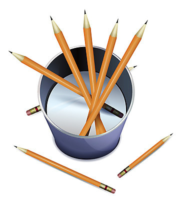 EPS 아이콘 비즈니스 문구용품 입체아이콘 디테일아이콘 사람없음 필기구 연필 여러개 연필꽂이 비즈니스아이콘 2D아이콘 다수 학용품 입체 오브젝트 파일형식 벡터