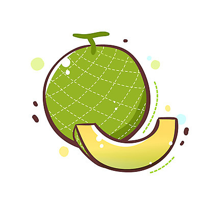 EPS 식물 아이콘 열매 조각 2 과일 큐티아이콘 사람없음 두개 멜론 슬라이스 식물아이콘 2D아이콘 파일형식 벡터