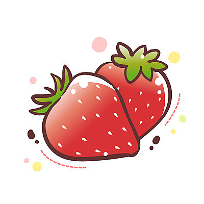 EPS 식물 아이콘 열매 2 과일 딸기 큐티아이콘 사람없음 두개 식물아이콘 2D아이콘 파일형식 벡터