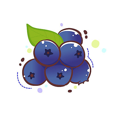 EPS 식물 아이콘 열매 과일 큐티아이콘 사람없음 여러개 블루베리 식물아이콘 2D아이콘 다수 파일형식 벡터