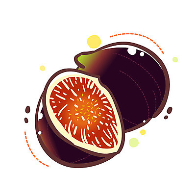 EPS 식물 아이콘 열매 조각 2 과일 큐티아이콘 사람없음 두개 슬라이스 식물아이콘 무화과 2D아이콘 파일형식 벡터