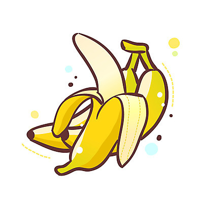 EPS 식물 아이콘 열매 과일 큐티아이콘 바나나 3 사람없음 세개 식물아이콘 2D아이콘 파일형식 벡터