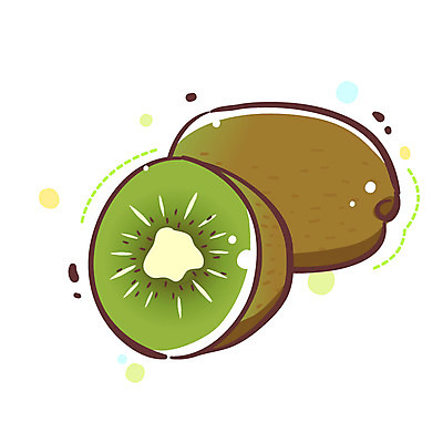 EPS 식물 아이콘 열매 조각 2 과일 큐티아이콘 키위 사람없음 두개 슬라이스 식물아이콘 2D아이콘 파일형식 벡터