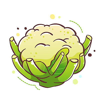 EPS 식물 아이콘 1 채소 식재료 큐티아이콘 사람없음 한개 식물아이콘 컬리플라워 2D아이콘 브로콜리 파일형식 벡터