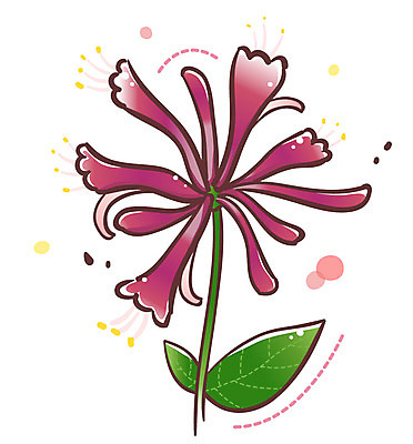 EPS 식물 아이콘 꽃 잎 한송이 여름꽃 큐티아이콘 사람없음 빨간색 식물아이콘 2D아이콘 1 컬러 송이 파일형식 벡터 여름_계절