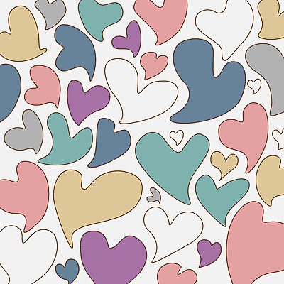 EPS 문양 백그라운드 무늬 패턴 일러스트 사람없음 컬러풀 하트 국내일러스트 모양 컬러 파일형식 벡터