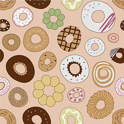 EPS 문양 음식 백그라운드 무늬 패턴 일러스트 디저트 사람없음 컬러풀 도넛 국내일러스트 컬러 파일형식 벡터