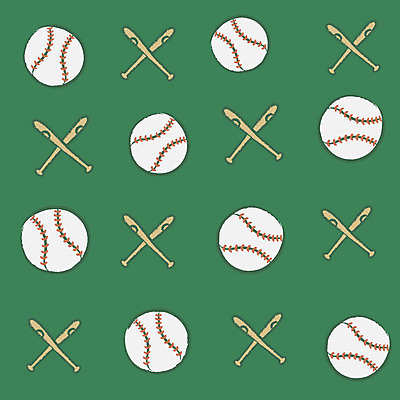 EPS 문양 백그라운드 무늬 패턴 일러스트 공 사람없음 초록색 야구 야구방망이 방망이 야구공 국내일러스트 컬러 구기 야구용품 파일형식 벡터