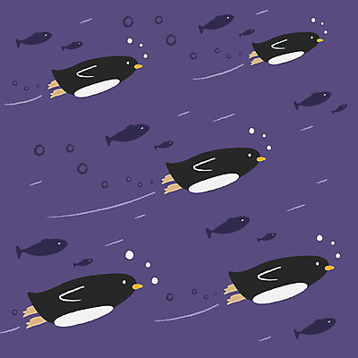 EPS 동물 문양 백그라운드 무늬 패턴 여러마리 일러스트 어류 사람없음 보라색 수영 펭귄 국내일러스트 컬러 다수 조류 수중동물 수상스포츠 파일형식 벡터