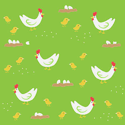 EPS 동물 문양 백그라운드 무늬 패턴 여러마리 일러스트 병아리 사람없음 초록색 계란 알 닭 모이 국내일러스트 컬러 다수 조류 먹이 파일형식 벡터